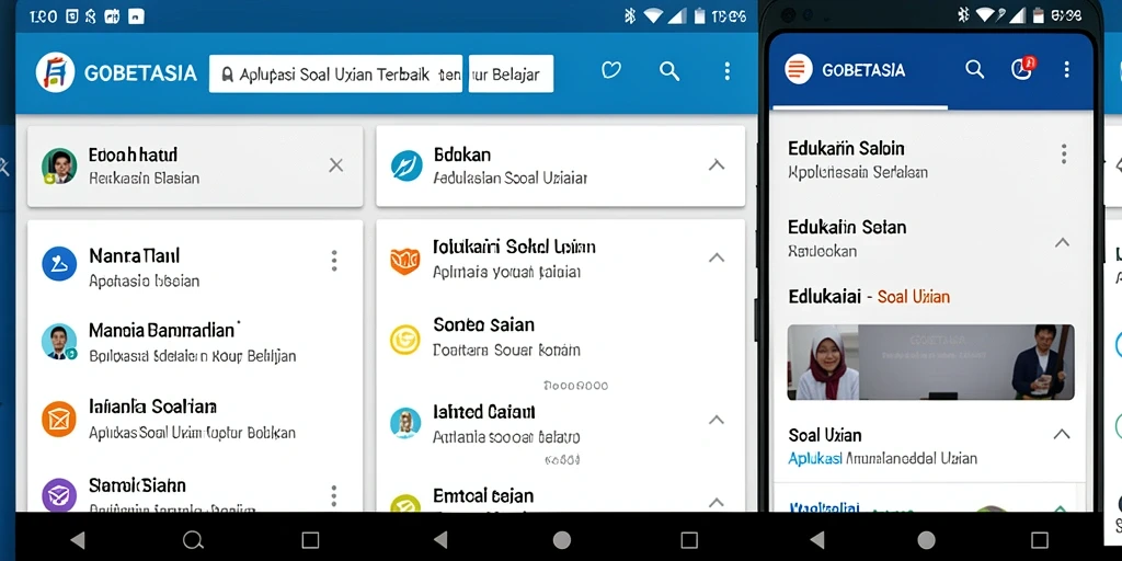 Tampilan antarmuka GOBETASIA dengan fitur Soal Ujian yang intuitif.