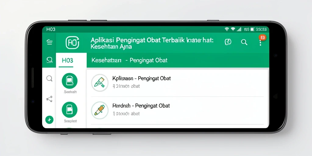 Antarmuka H03 yang sederhana dan intuitif untuk pengingat obat.
