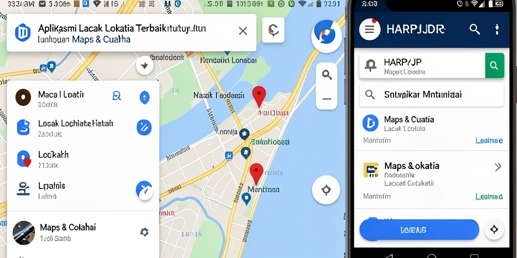 Tampilan antarmuka utama HARAPJP dengan fungsi Lacak Lokasi.