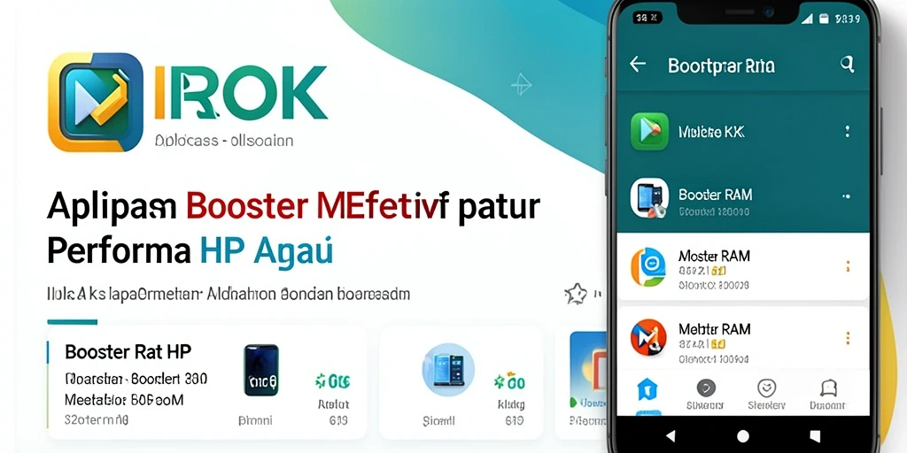 Tampilan utama aplikasi IDROK dengan fungsi Booster RAM yang efektif.