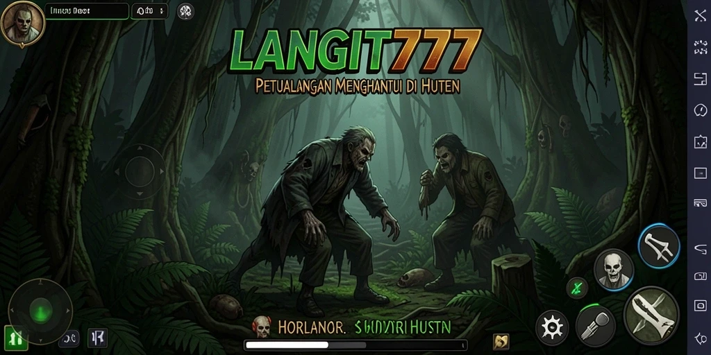 Screenshot utama LANGIT777 menunjukkan suasana mencekam di hutan.