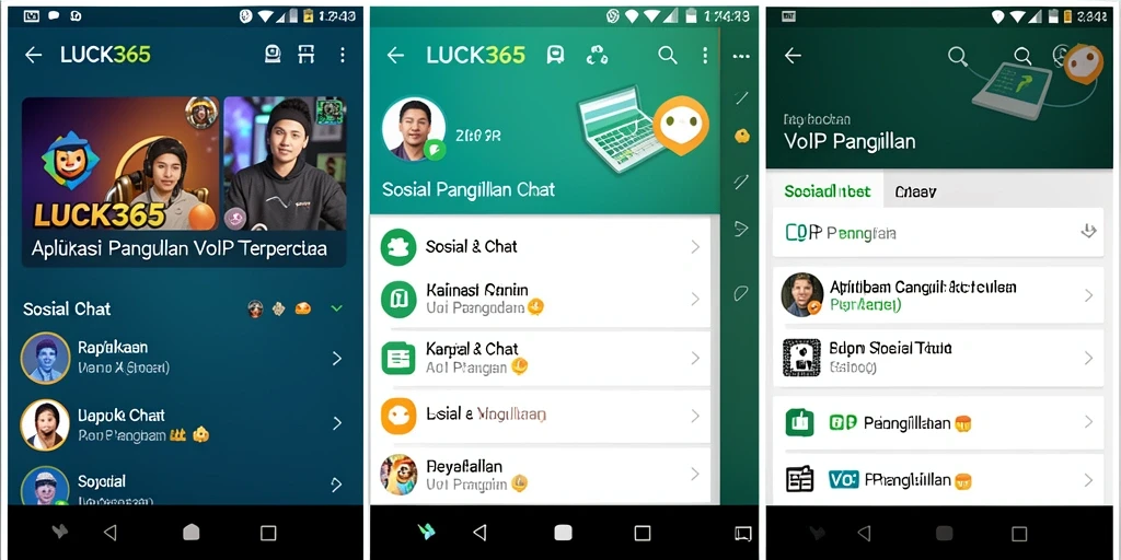 Antarmuka LUCK365 yang sederhana dan fungsional untuk panggilan VoIP.