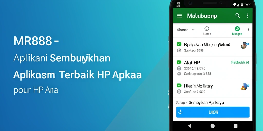 Antarmuka pengguna MR888 yang sederhana dan menarik untuk Sembunyikan Aplikasi.